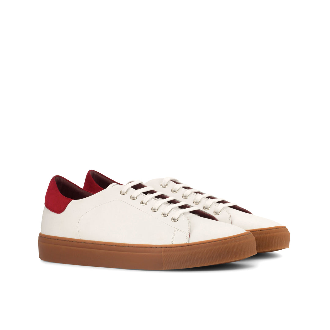 TRAINER - WHITE WITH RED TRIM Front