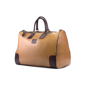 Weekender Bag - Cognac Box Calf & Burgundy Leather