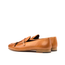 Load image into Gallery viewer, Monk Slipper - Tan Calf Leather and Cognac Pebble Grain