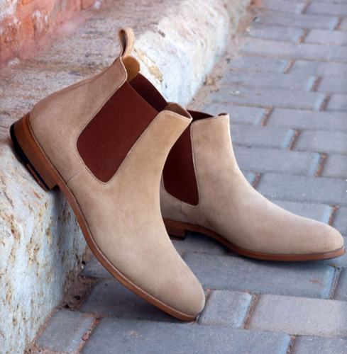 Chelsea Boot - Taupe Kid Suede